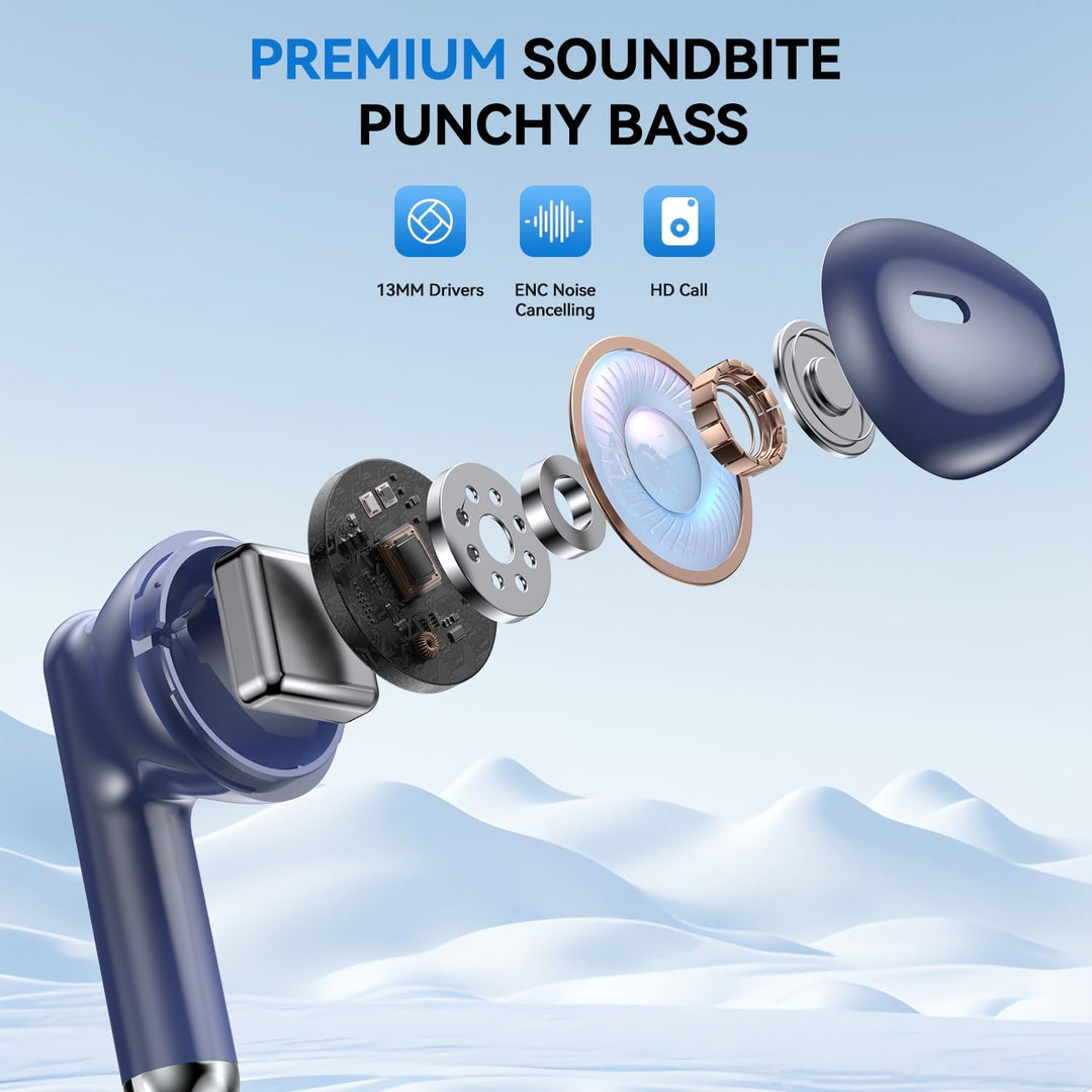 JYUESJKJ Auriculares inalámbricos, auriculares Bluetooth 5.4 estére...