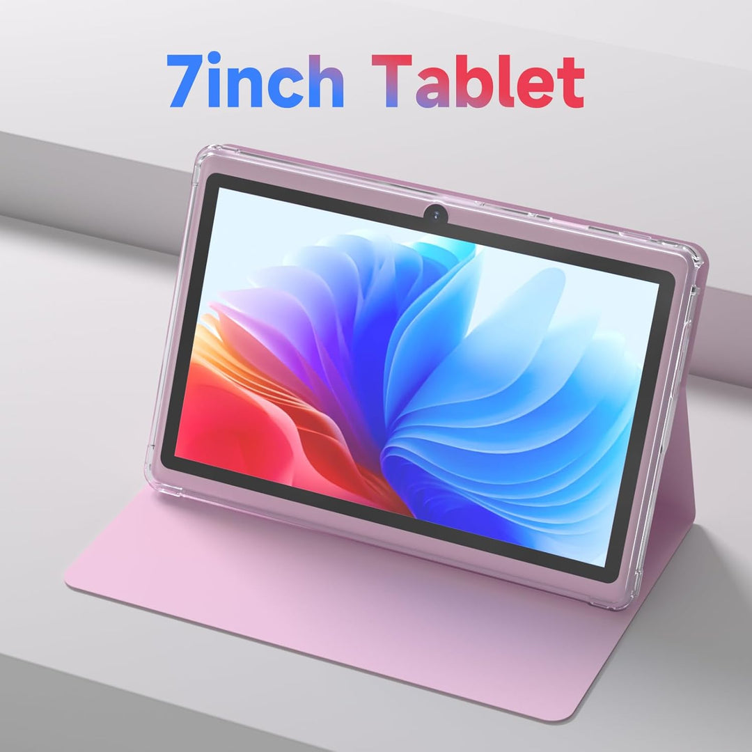 Tablet Android 14 de 7 pulgadas con estuche, 8 GB de RAM 32 GB de R...