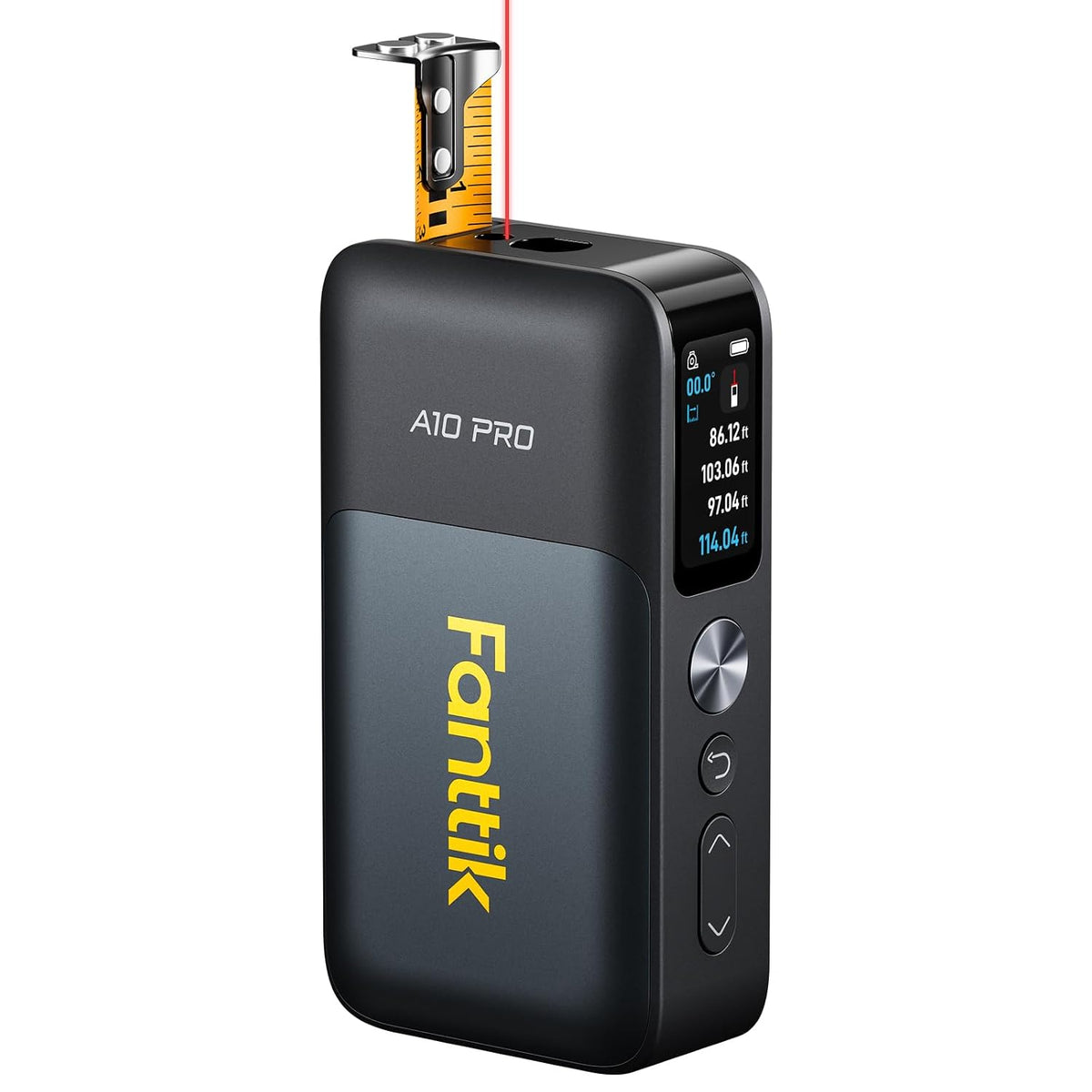 Fanttik A10 Pro - Cinta métrica láser digital 2 en 1 para distancia/área