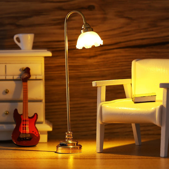 Toyvian 2 lámparas en miniatura para casa de muñecas, luces de casa...