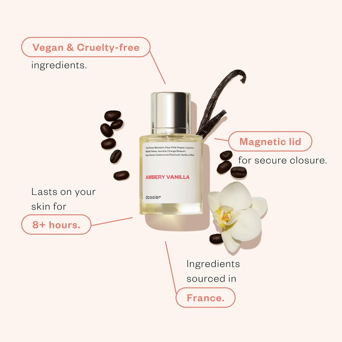 Dossier - Ambery Vanilla 1.7Oz (50ml) - Eau de Parfum - Inspired by...