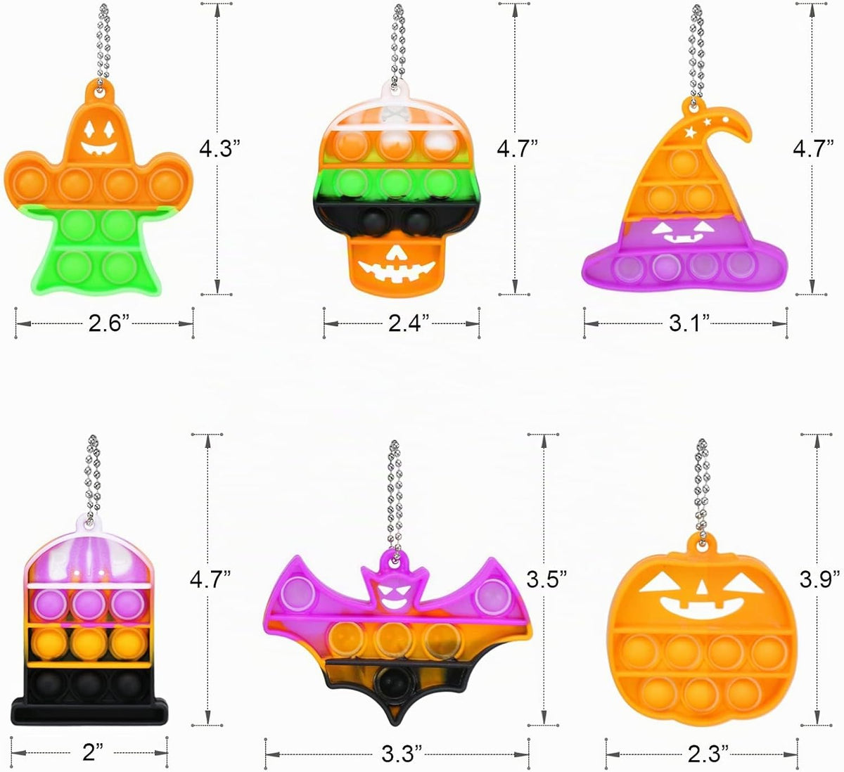 Recuerdos de fiesta de Halloween - 24 mini burbujas pop a granel con