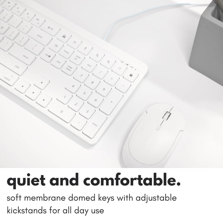 Macally Teclado USB C con cable para Mac (USB C + USB A) - Teclado...