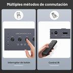Selector de interruptor USB 3.2 4 computadoras comparten 1 USBC y 3 dispositivos USBA 10Gbps interruptor USB de 4 puertos para compartir teclado, ratón, impresora, escáner con cable, control remoto y