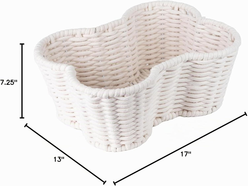 Cesta de juguetes para perros, cuerda de algodón en forma de