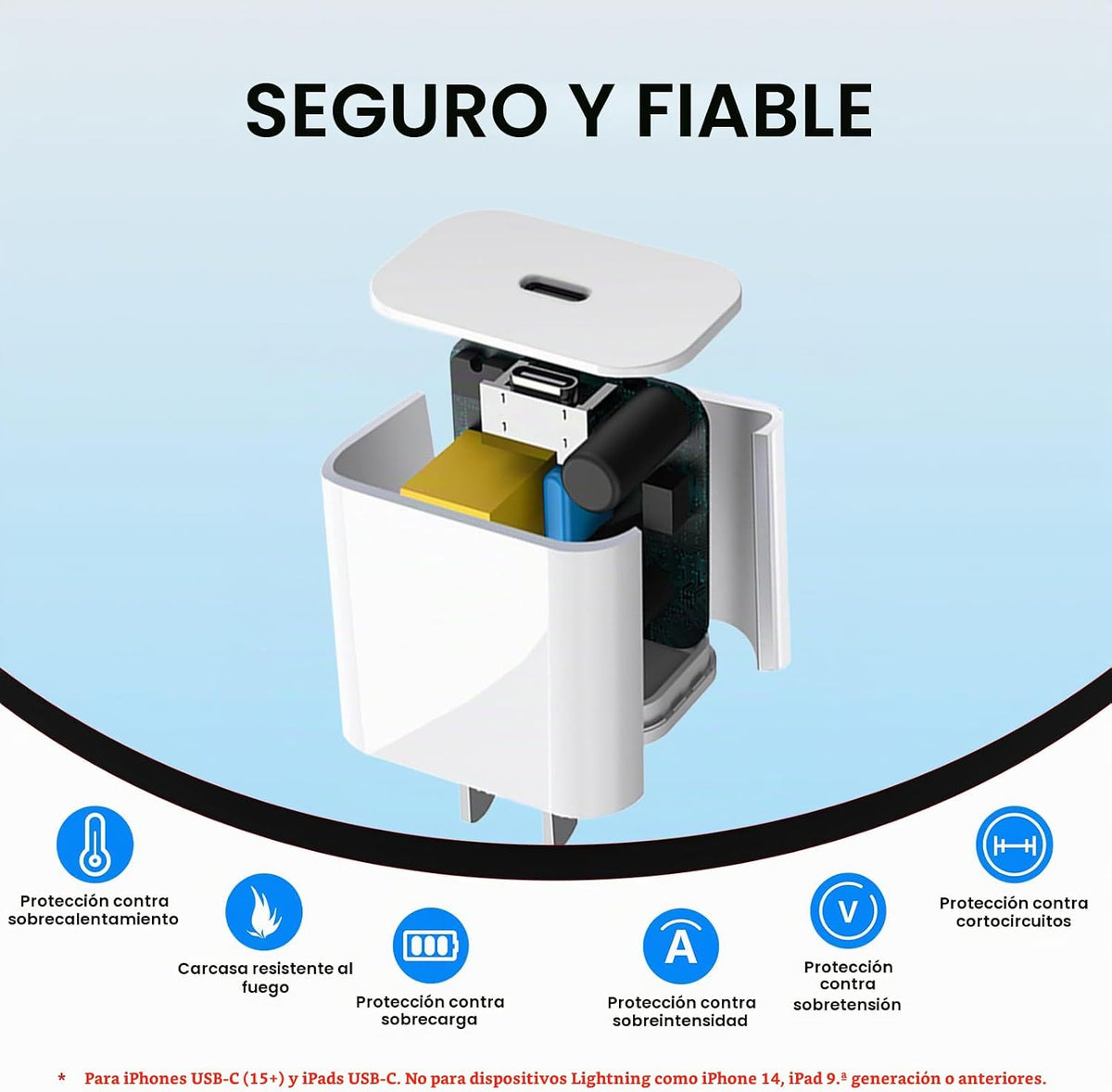 Cargador para iPad de carga rápida, bloque de carga rápida para iPad de 10