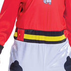 Disguise Disfraz de Patrulla Canina Marshall con sombrero y overol para niños, traje de personaje de película de Paw Patrol con insignia, talla grande (4-6)