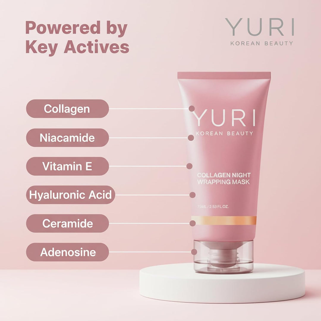 YURI BEAUTY Máscara de colágeno para envolver la noche, mascarilla...