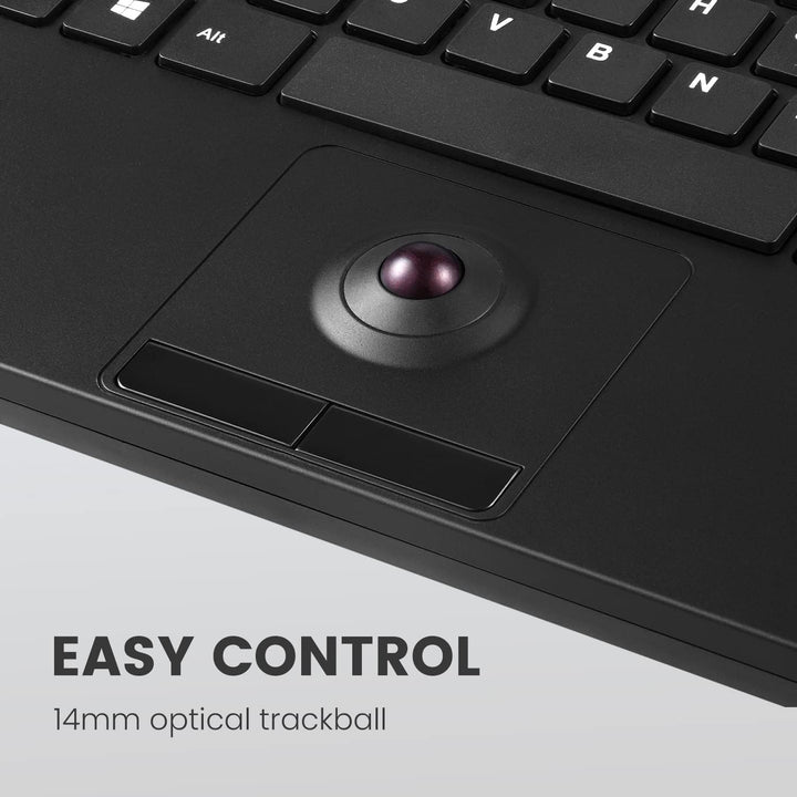 Perixx PERIBOARD-526 US, teclado con cable mini USB con rueda de de...