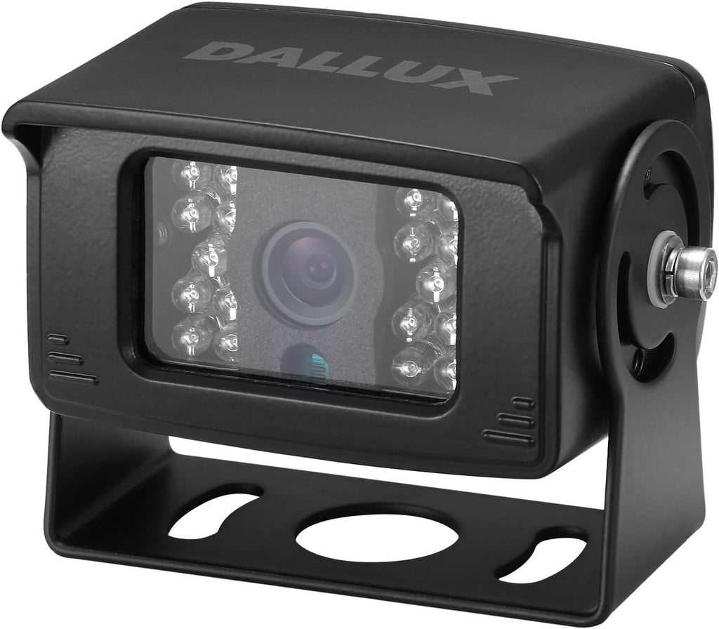 Sistema de cámara de respaldo para vehículo pesado DALLUX, cámara de visión trasera impermeable de visión nocturna con monitor de 7 pulgadas + cable de cámara de 4 pines de 66 pies para autobús