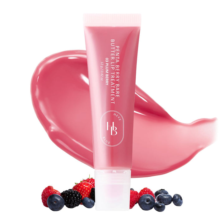 HEVEBLUE Penta Berry Panthenol - Bálsamo labial, máscara y brillo,...