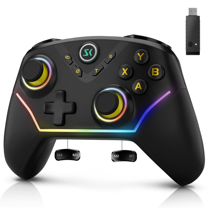 Multi-Platform Wireless Controller, PC Gaming Controller with 2.4G...