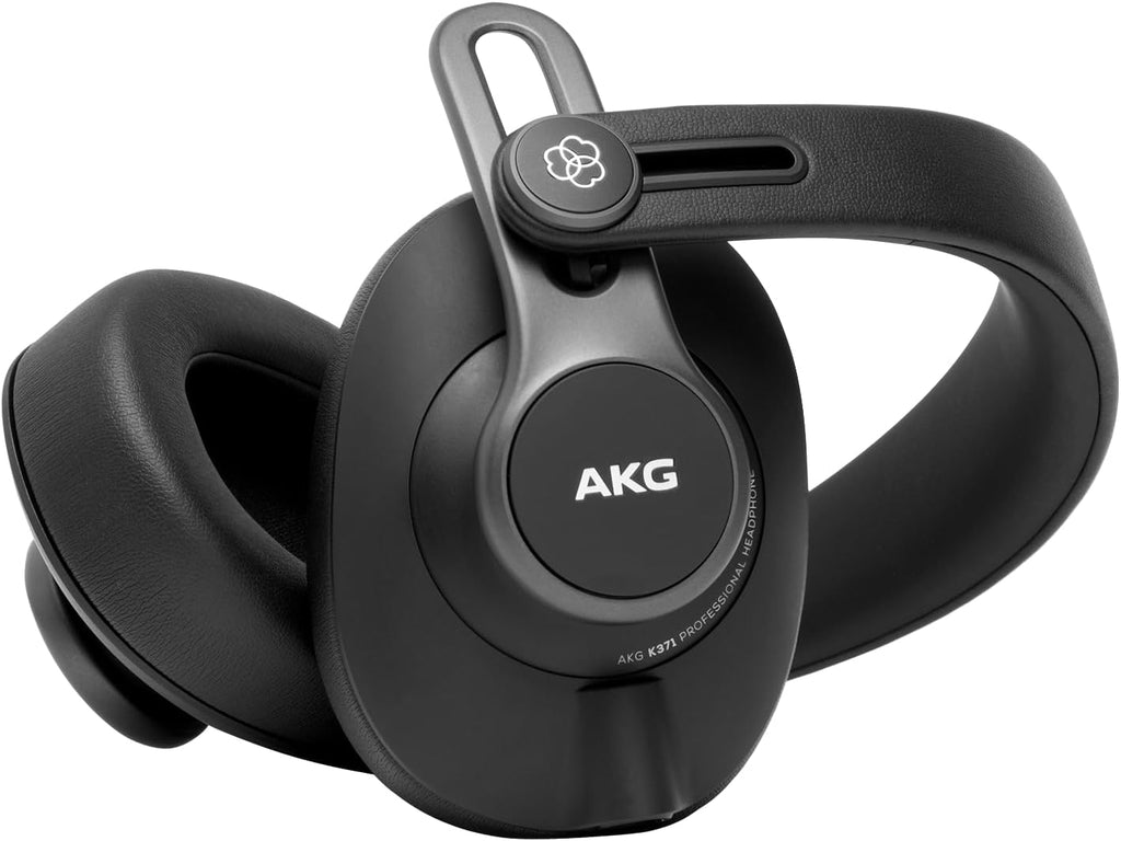 AKG Pro Audio K371 - Auriculares con cable sobre la oreja, con parte posterior cerrada, plegables para grabación profesional en estudio, monitor de estudio, mezcla, podcast, auriculares estéreo para