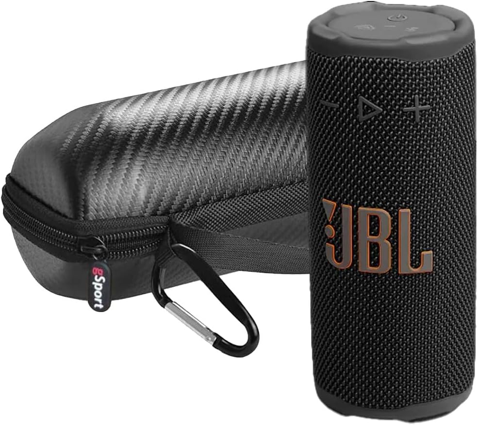 JBL Paquete de altavoz Bluetooth portátil compacto Grip con estuche...
