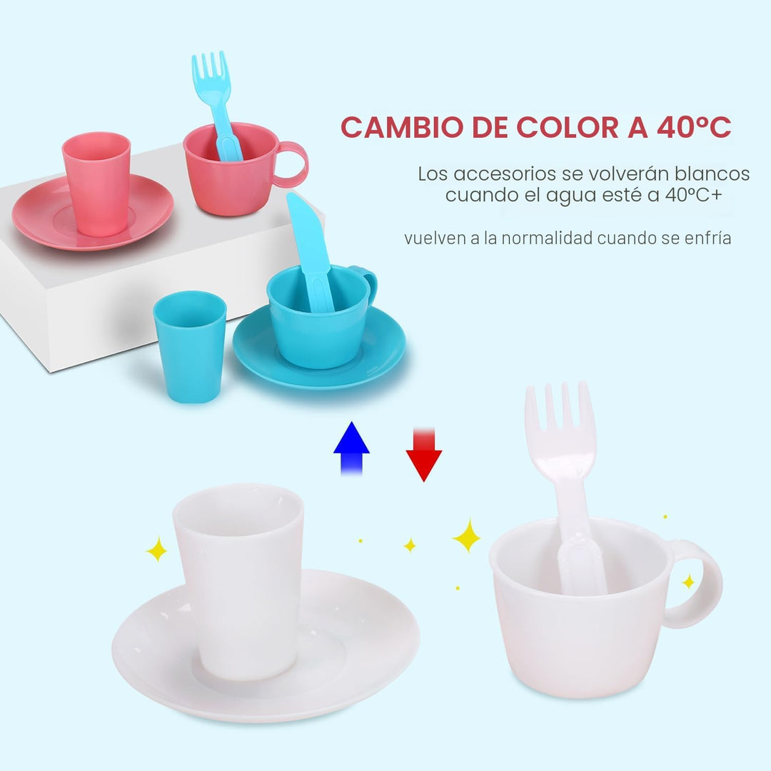 CUTE STONE - Juguetes de fregadero de cocina con cambio de color, j...