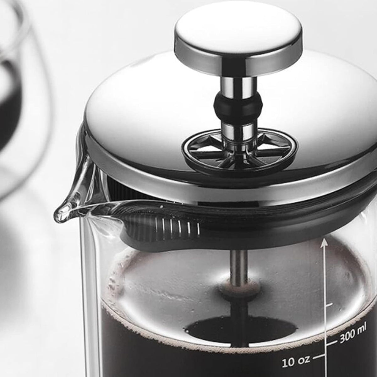 Decdeal Cafetera francesa de doble pared Cafetera de vidrio de borosilicato