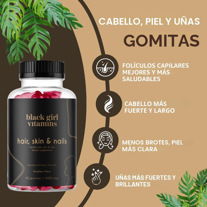 Black Girl Vitamins Complete Wellness Essentials - Paquete de 30 dí...