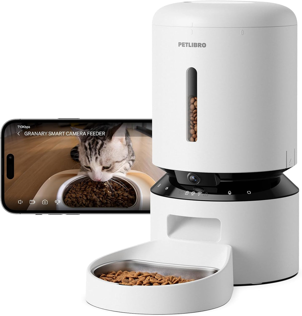 PETLIBRO Alimentador automático para gatos con cámara, video HD 1080P y