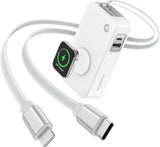 RORRY Cargador portátil, 10000mAh 30W Power Bank con cables retráct...