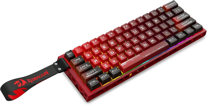 Redragon K753 HE - Teclado para juegos de disparo rápido, 60% 61 te...