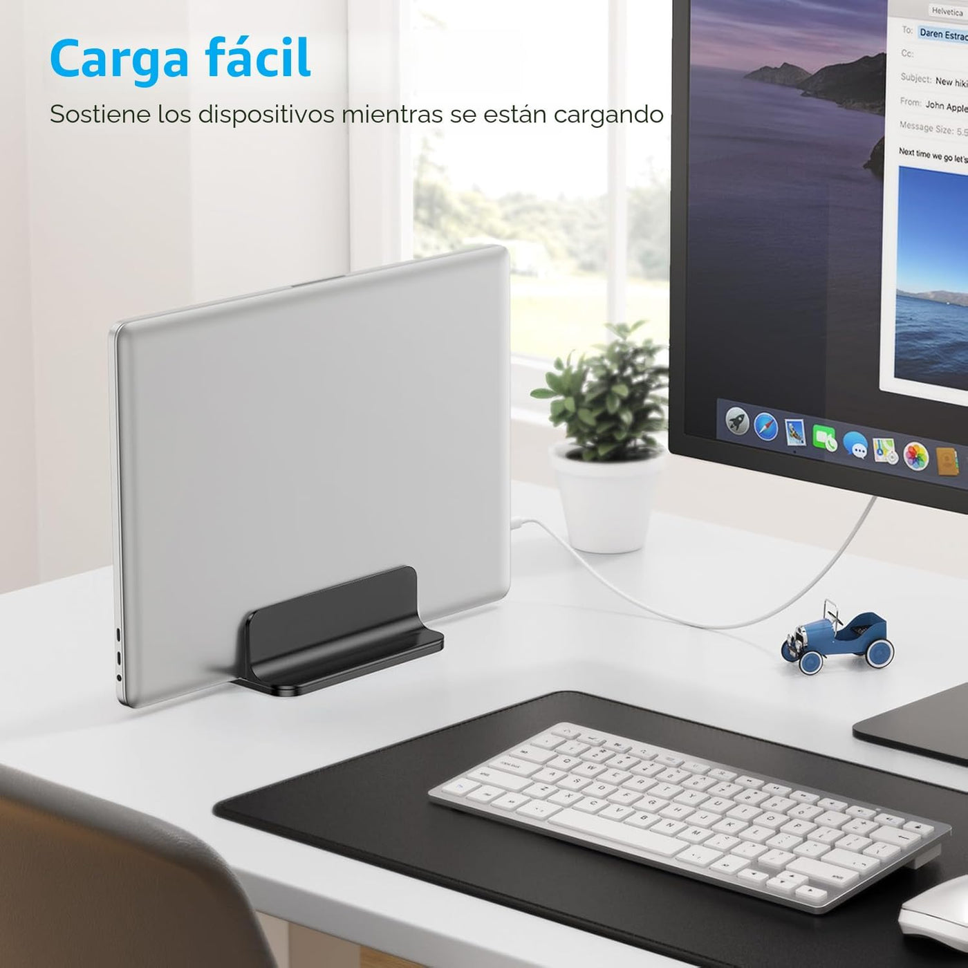 OMOTON Soporte Vertical para Laptop, Soporte de Escritorio de Alumi...