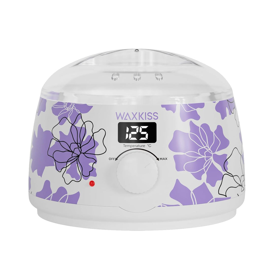 Waxkiss Calentador de cera digital, blanco con estampados florales...
