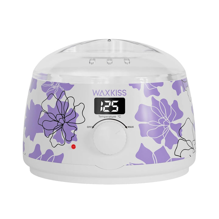 Waxkiss Calentador de cera digital, blanco con estampados florales...