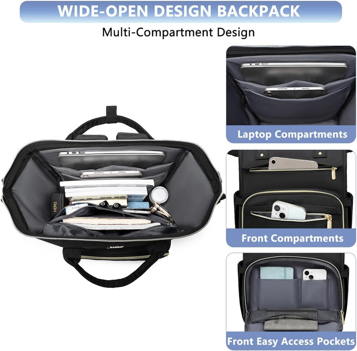 FOCDOD - Mochila para laptop de mujer, para trabajo - Compatible co...