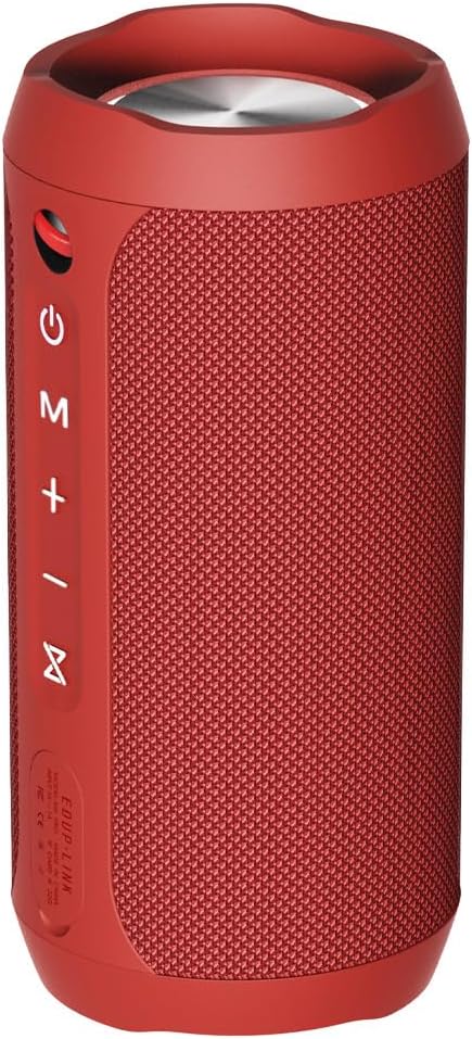 EDUPLINK - Altavoz Bluetooth IPX7 impermeable inalámbrico, rojo | B...