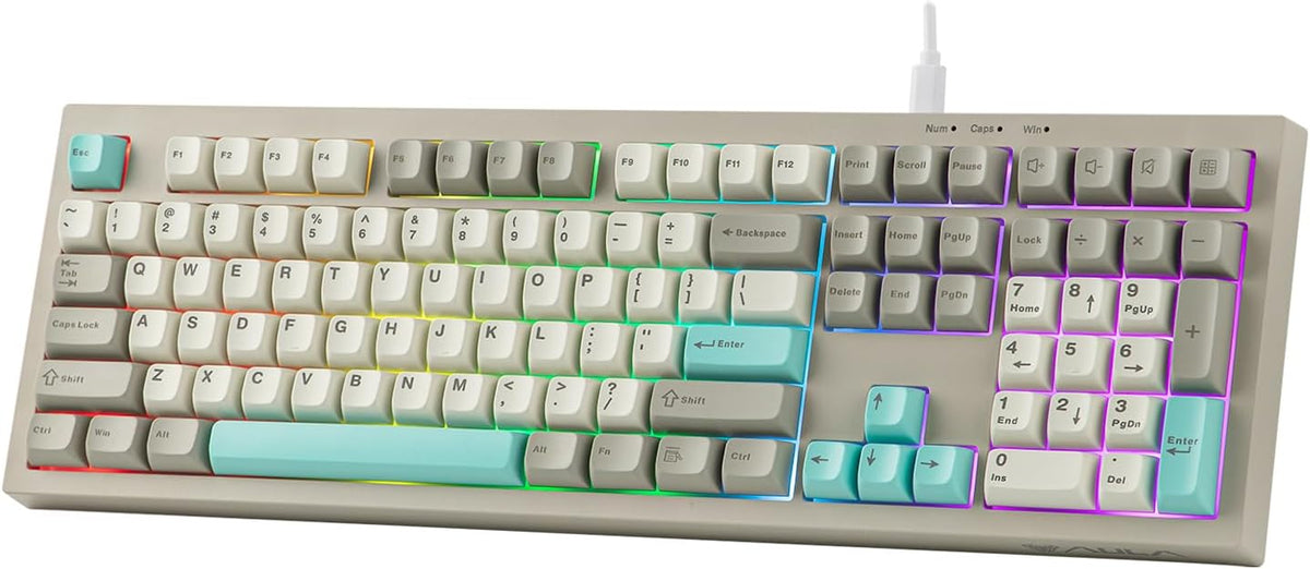 MechLands Aula S102 - Teclado de membrana para juegos con teclado n...