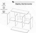 6 cubos organizadores de almacenamiento, estantería de cubos abierta