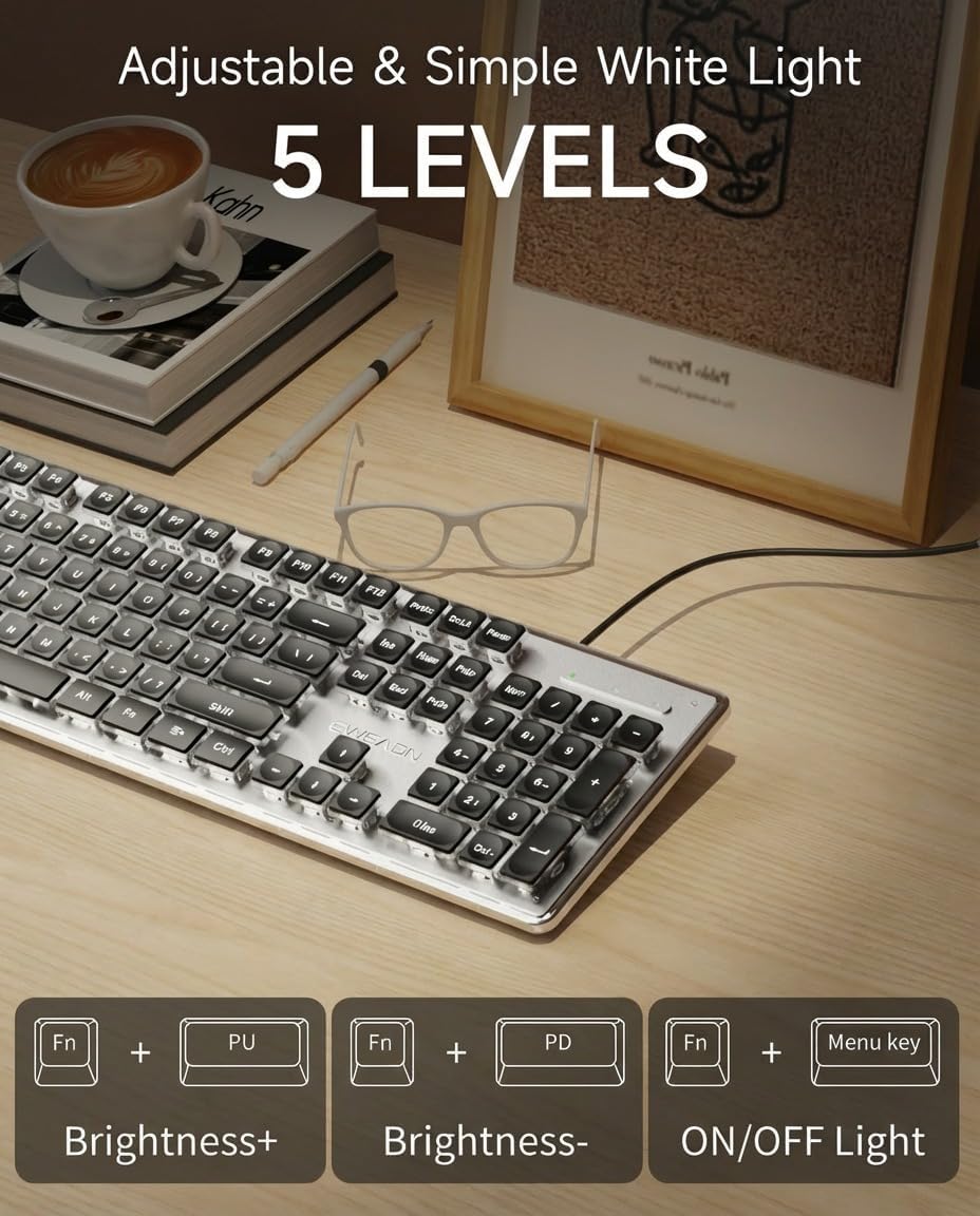 SEUNKWANG EWEADN GX710S - Teclados retroiluminados para computadora...