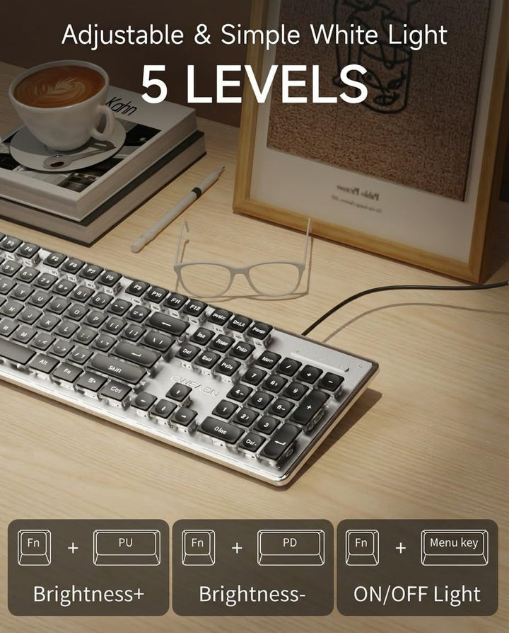 SEUNKWANG EWEADN GX710S - Teclados retroiluminados para computadora...
