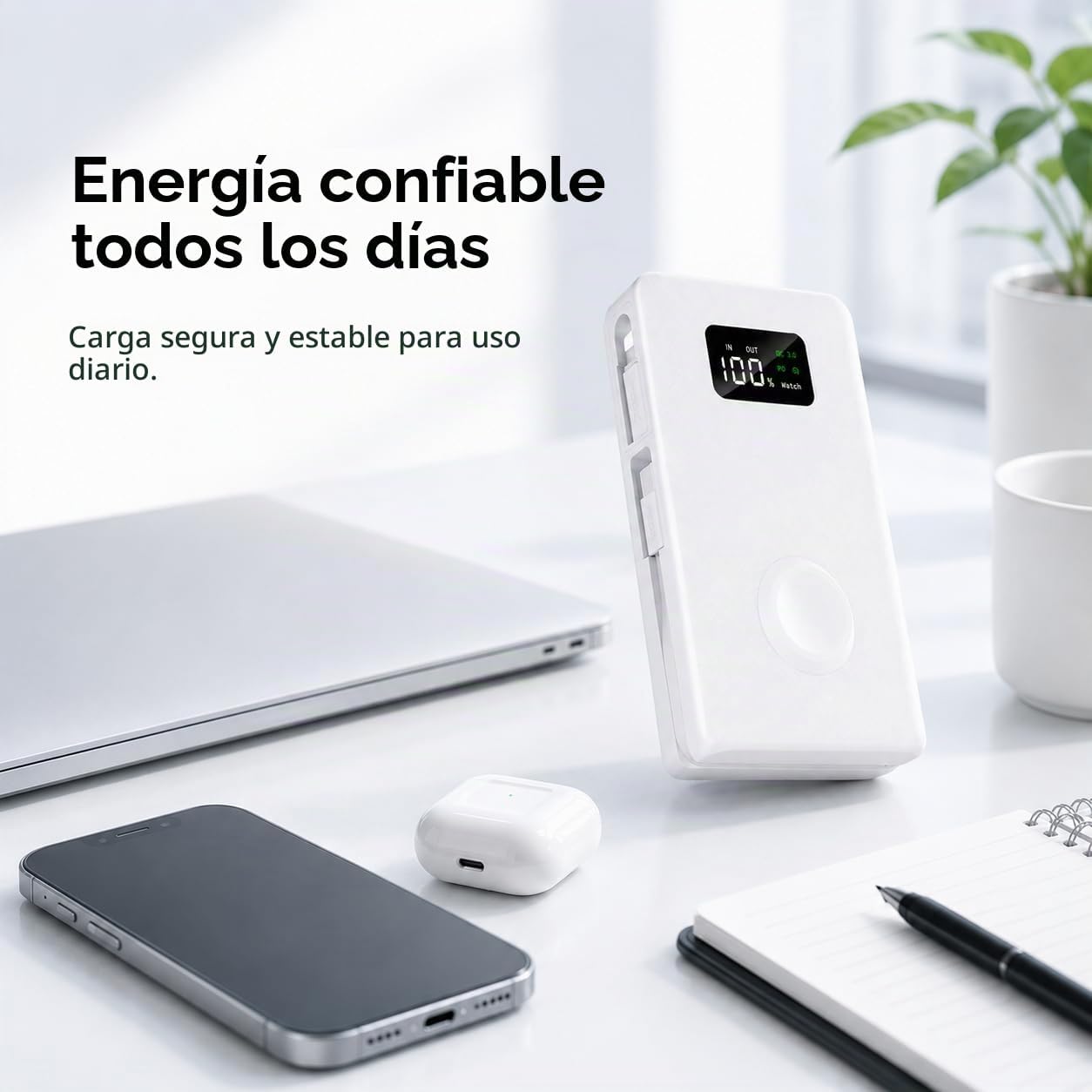 PZOZ Cargador portátil de 20000 mAh con cargador de Apple Watch, ca...