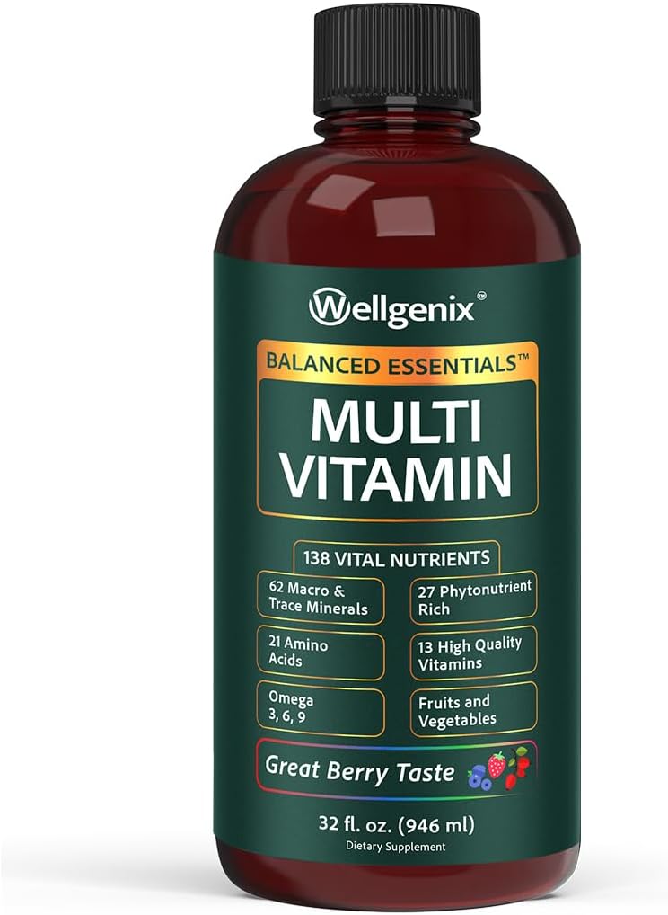 Suplemento líquido nutricional Balanced Essentials, 32 onzas, Very Berry, 1