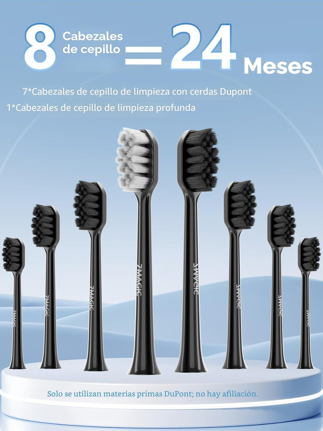 7MAGIC - Cepillo de dientes eléctrico sónico, tiempo de funcionamie...