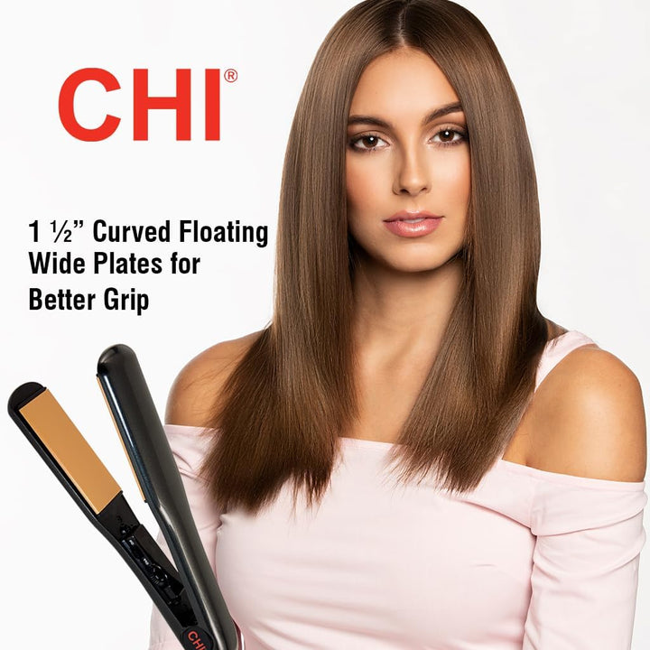 CHI Plancha de peluquería de cerámica turmalina clásica 1 1\/2"...