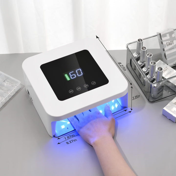 GAOY Lámpara de uñas LED UV inalámbrica para uñas de gel, luz UV re...