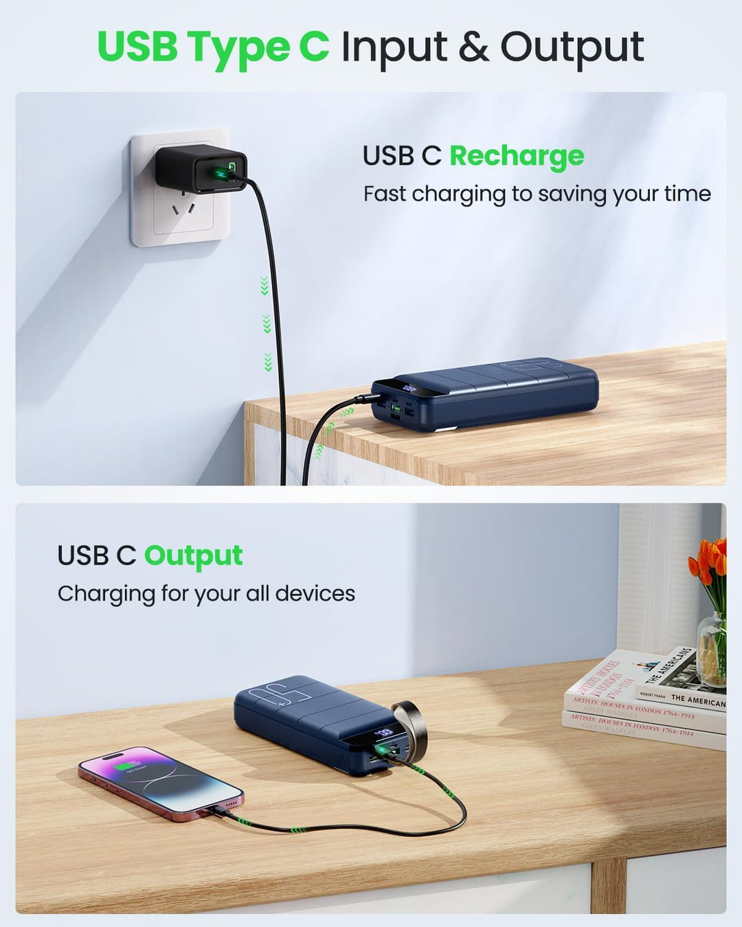 DAOLOT Cargador Portátil Banco de Energía 50000mAh Carga Rápida 22....