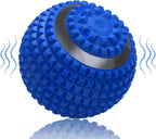 Pelota de Masaje Vibratoria de 4 Velocidades de Alta Intensidad para Fitness y Yoga, Rodillo de Masaje que Alivia la Tensión Muscular, Dolor y Presión, Pelotas de Masaje (Azul)