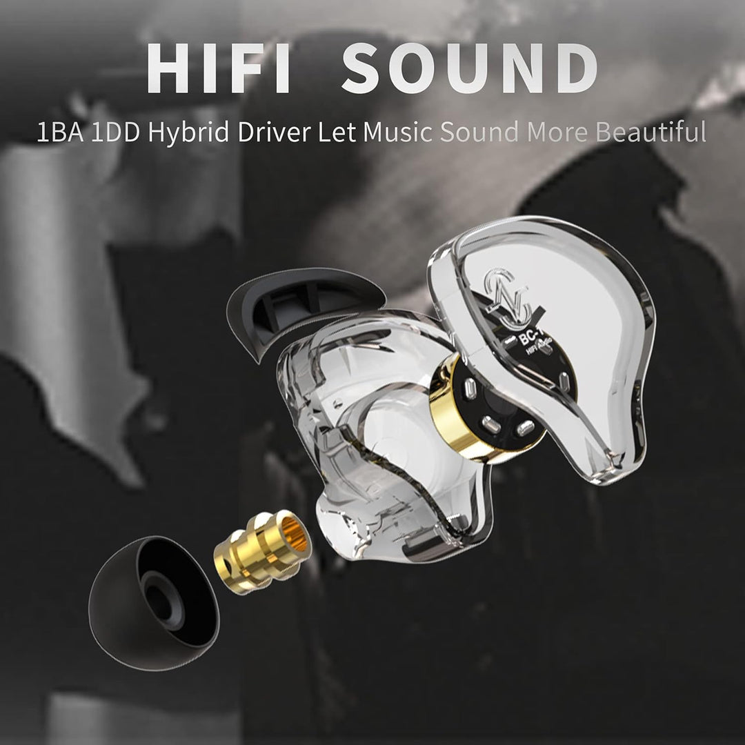 CCZ Melody - Auriculares con cable tipo tapón, controladores hifi 1...