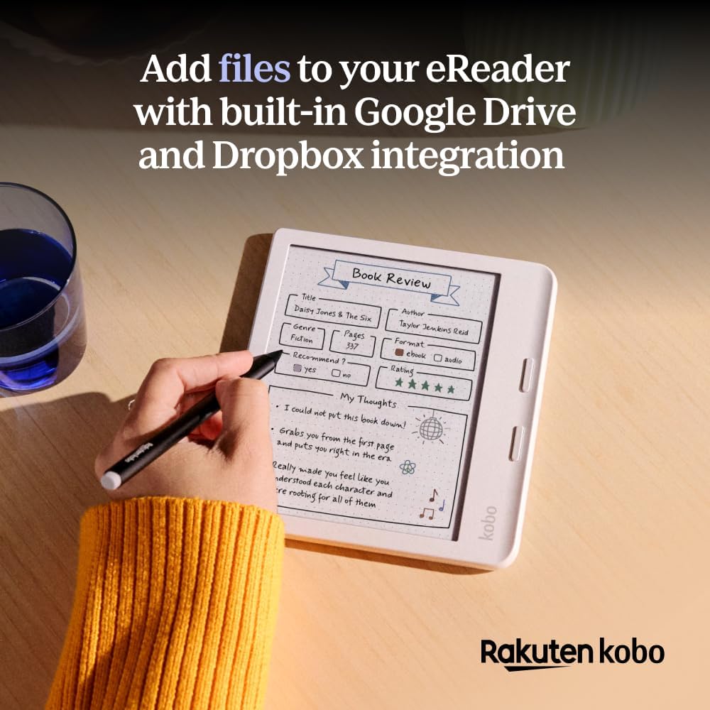 Kobo Libra Colour | eReader | Pantalla Kaleido 3 de tinta E sin deslumbramiento de 7 pulgadas | Opción de modo oscuro | Audiolibros | Resistente al agua | Negro