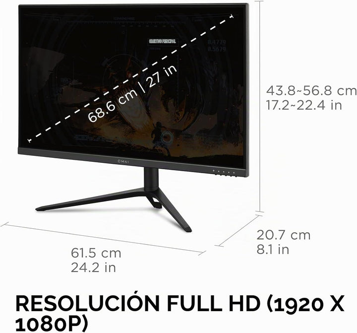 ViewSonic VX2728J - Monitor para juegos de 27 pulgadas 1080p, IPS c...