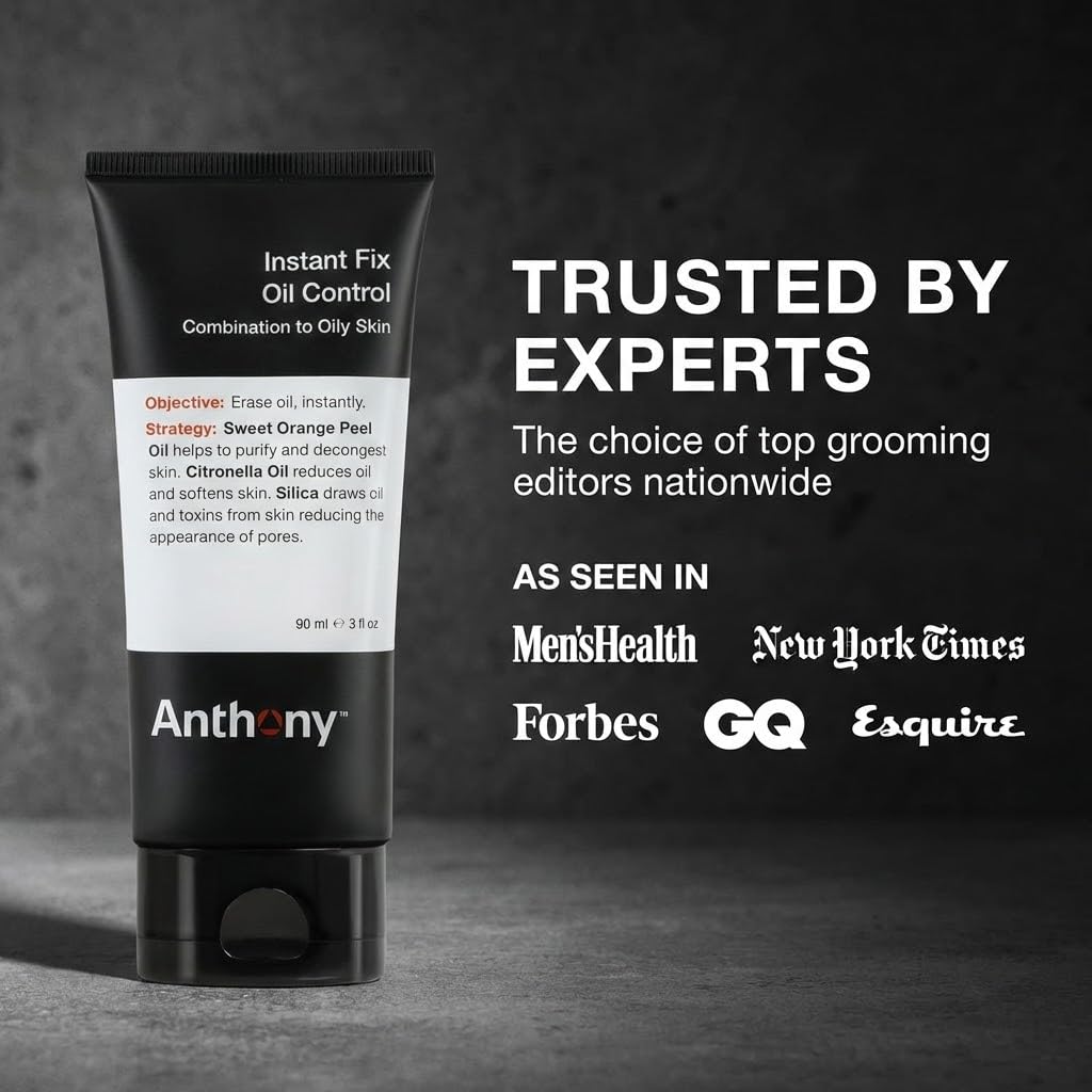 Anthony Instant Fix - Control de aceite para hombres \u2013 Loción...
