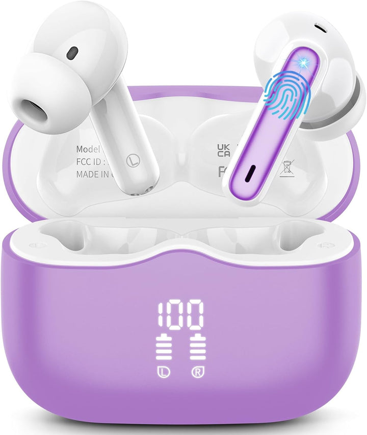 Auriculares inalámbricos, auriculares Bluetooth 5.4 2026 con 4 micr...