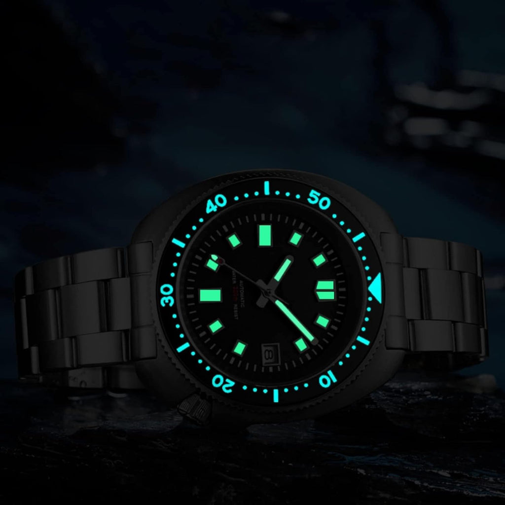 ADDIESDIVE Reloj de buceo automático para hombre H8 Reloj de pulsera de acero inoxidable mecánico NH35A/8215 Dial limpio zafiro sintético estéril sin logotipo