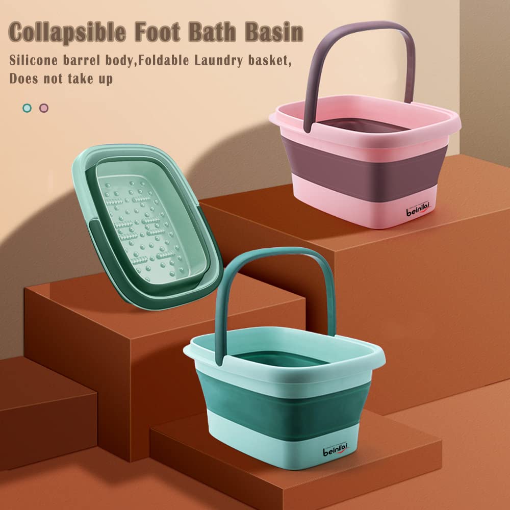 Lavabo plegable para remojar los pies, spa de pies de pedicura, bañ...