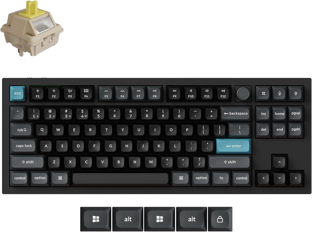 Keychron Teclado mecánico Q3 Ultra Wireless 8KHz, TKL 2.4G\/Bluetoo...