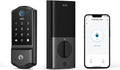 eufy Security Smart Lock C220, cerradura inteligente de puerta sin llave con huellas, Negro, Cerrojo
