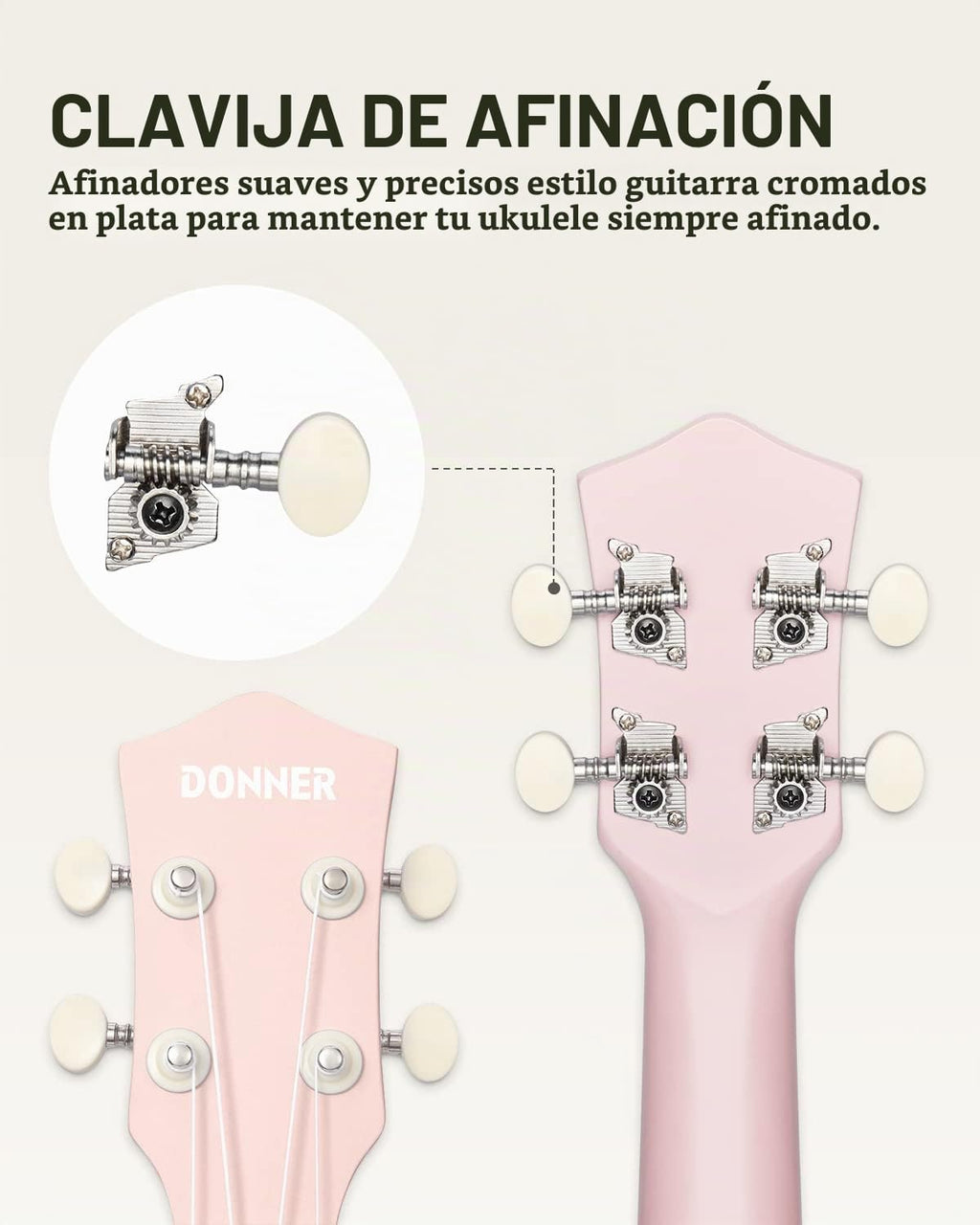 Donner Ukulele soprano para principiantes, ukulele mate de 21 pulgadas, kit para principiantes con bolsa, correa, afinador, cuerdas, púas, paño, lecciones en línea gratuitas, regalo de fiestas